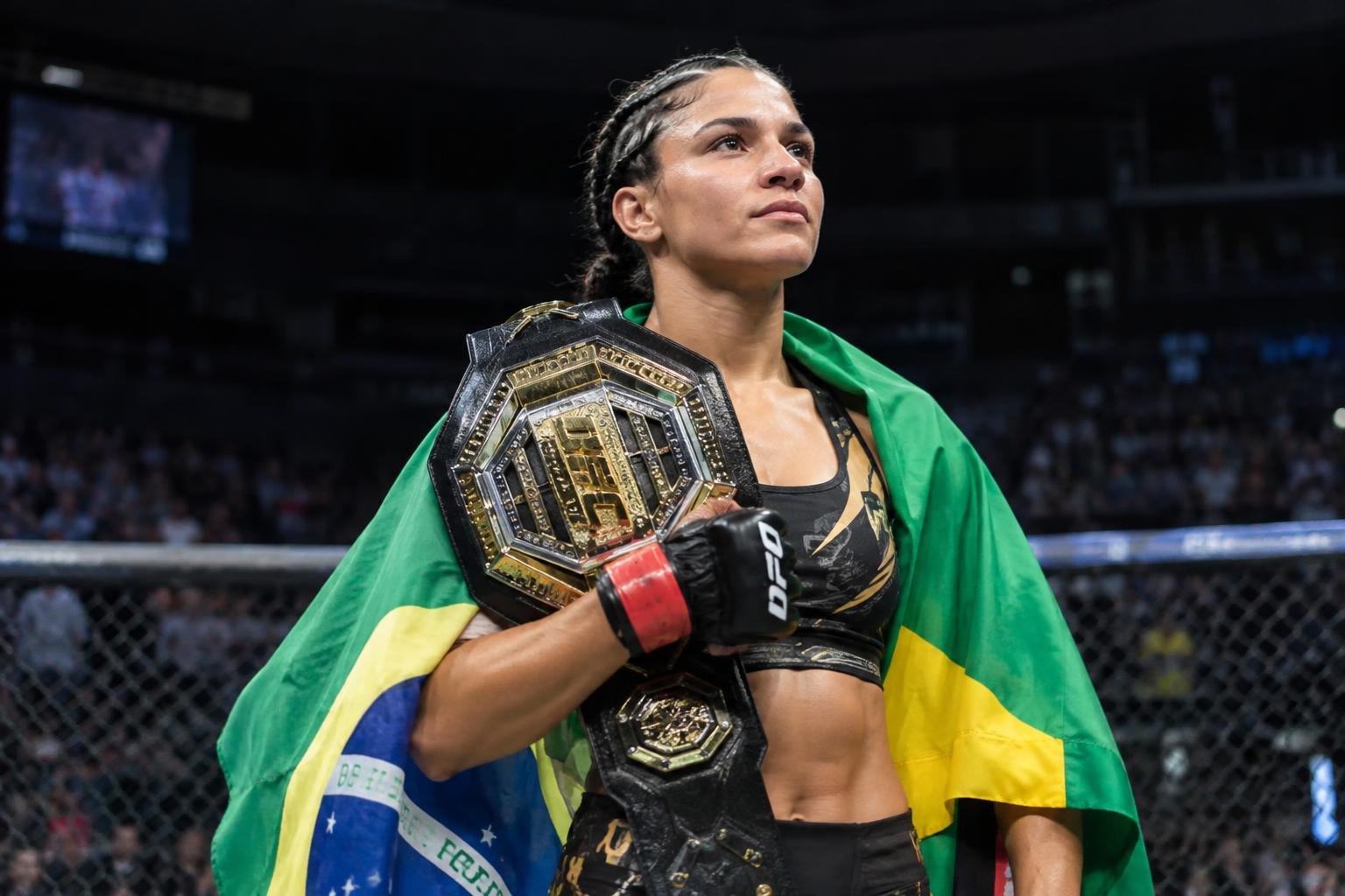 Natália Silva vence chinesa e conquista cinturão inédito para o Brasil no UFC