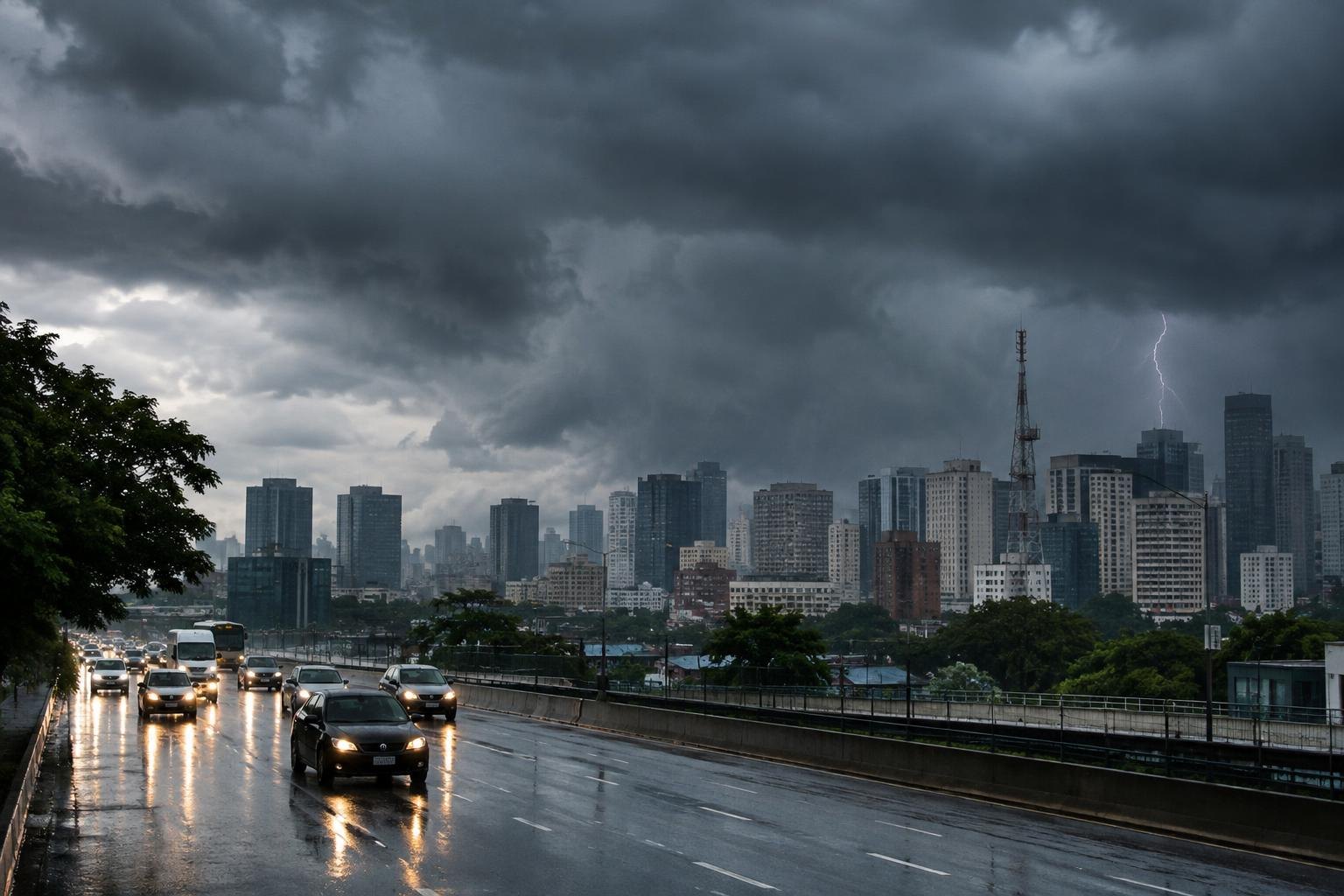 São Paulo terá chuva forte e trovoadas à tarde e à noite nesta sexta-feira