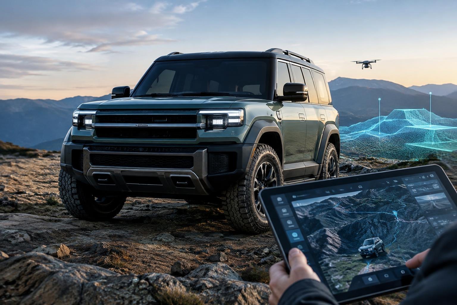 Omoda X antecipa SUV off-road com visual quadrado e chegada prevista para 2028