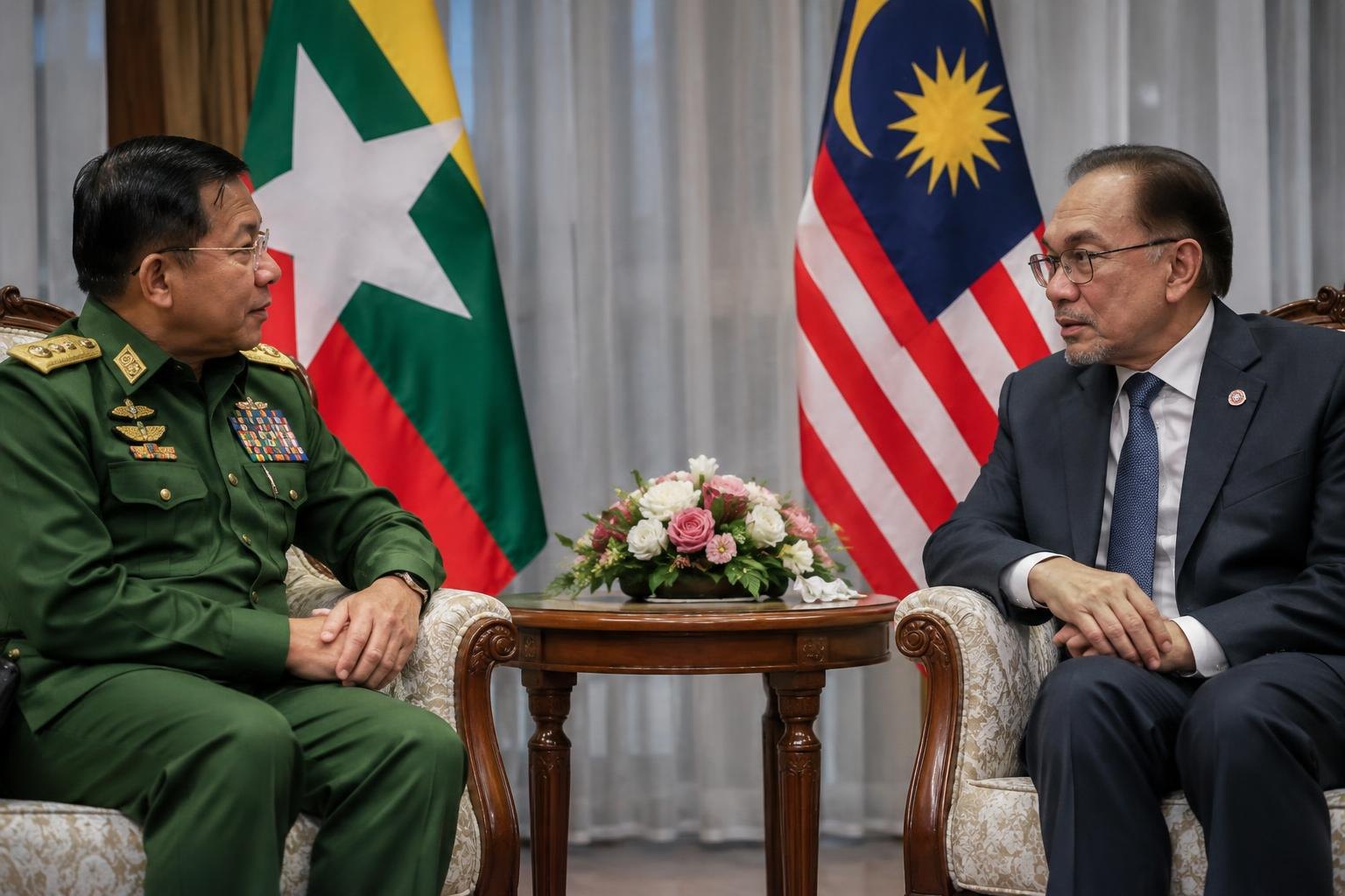 Min Aung Hlaing visita a Malásia em meio a plano de repatriação de cidadãos de Mianmar