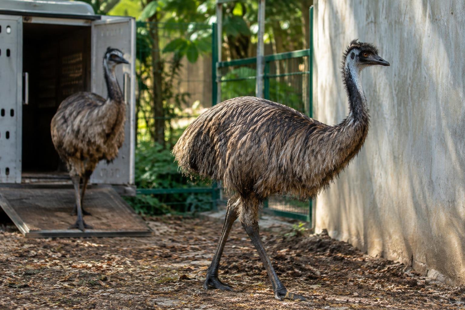 Emu resgatado após correr em viaduto no Rio chega a 50 km/h e mede até 2 metros