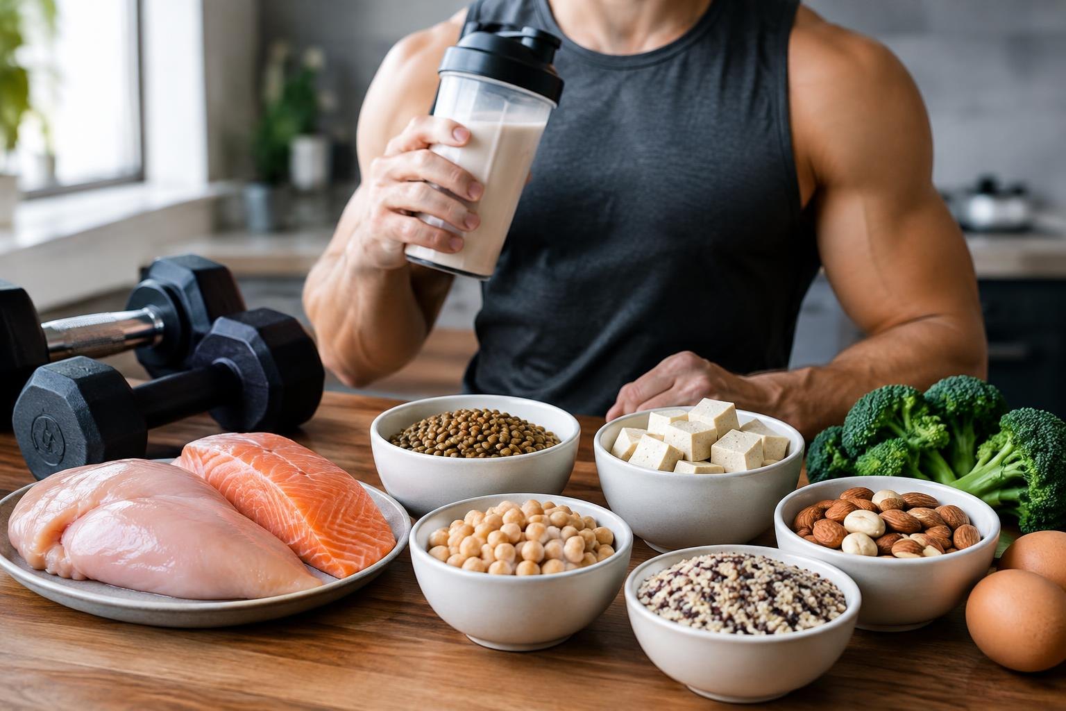 Proteínas vegetais e animais podem contribuir para ganho de músculos, dizem especialistas