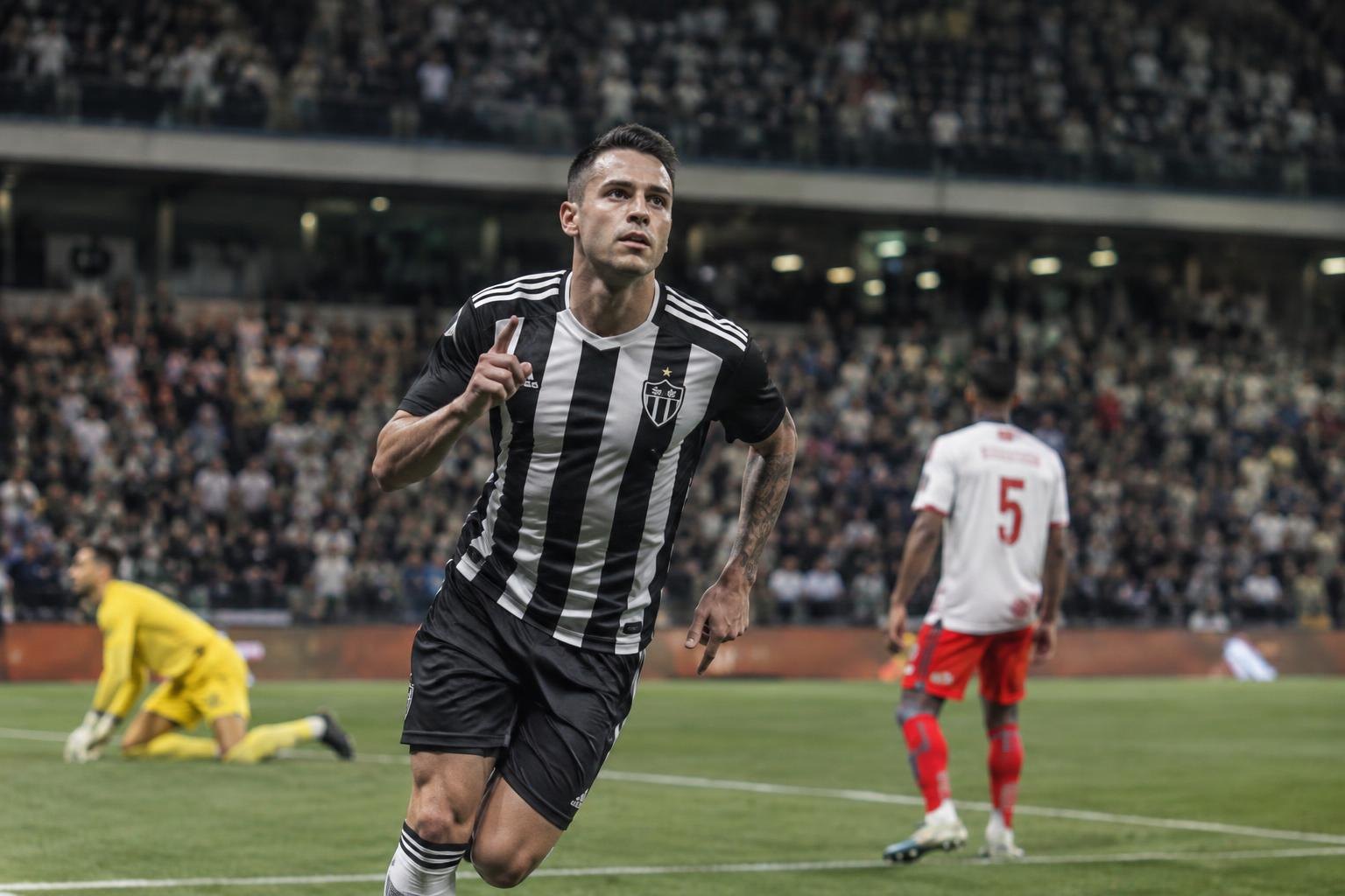 Atlético-MG vence o Bragantino por 1 a 0 com gol de Bernard