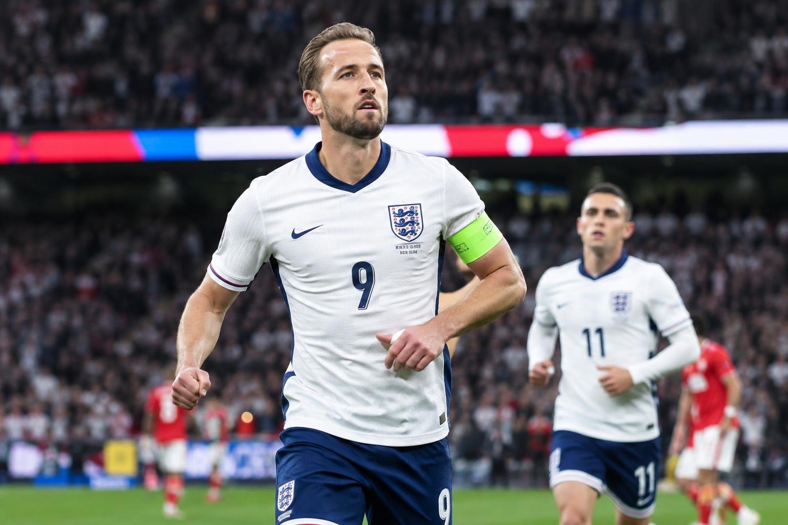 Kane iguala recorde de jogos pela Inglaterra em vitória por 3 a 0 sobre a Tchéquia