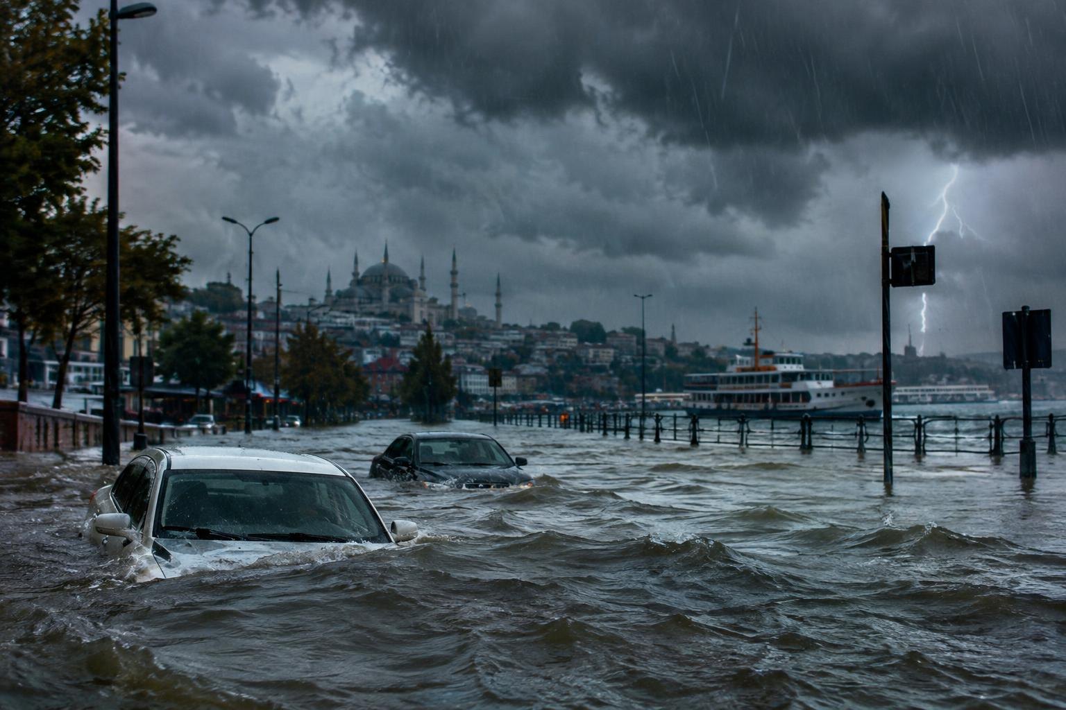 Chuva mais intensa desde 1985 provoca inundações e paralisa Istambul