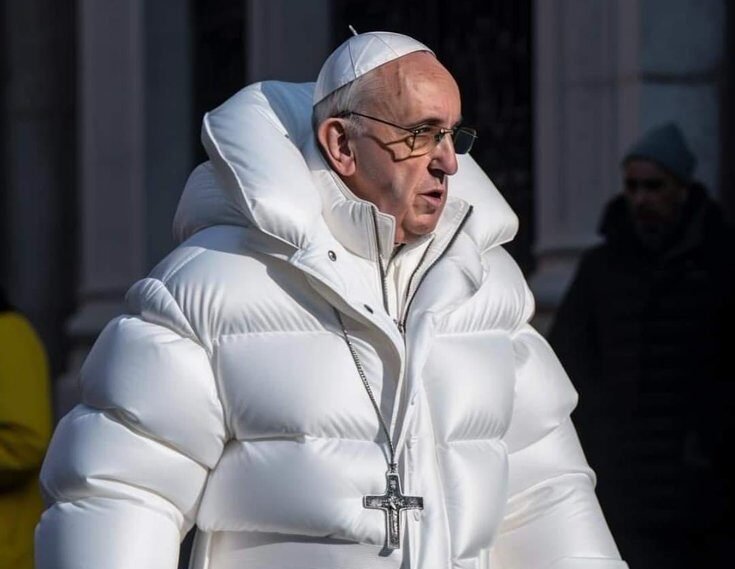 Papa Francisco vira moda na internet com casaco estiloso, mas tudo não passa de uma criação da inteligência artificial